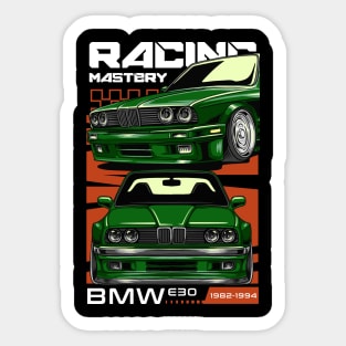 BMW E30 Racing Mastery Sticker